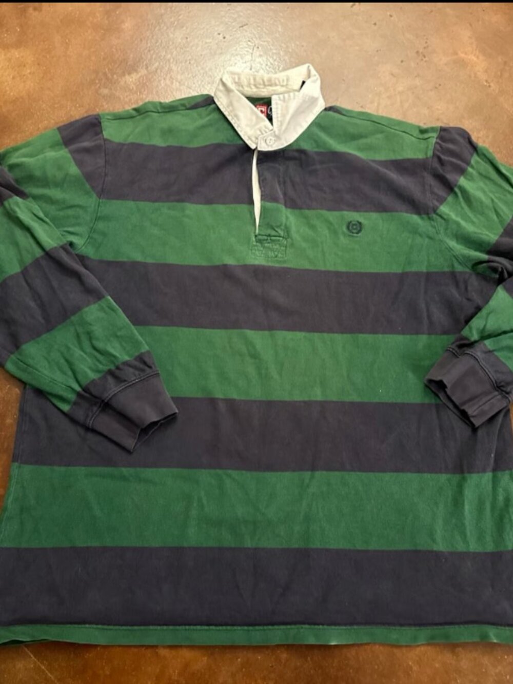 Chaps Striped Rugby Shirt Long Sleeve Size XL